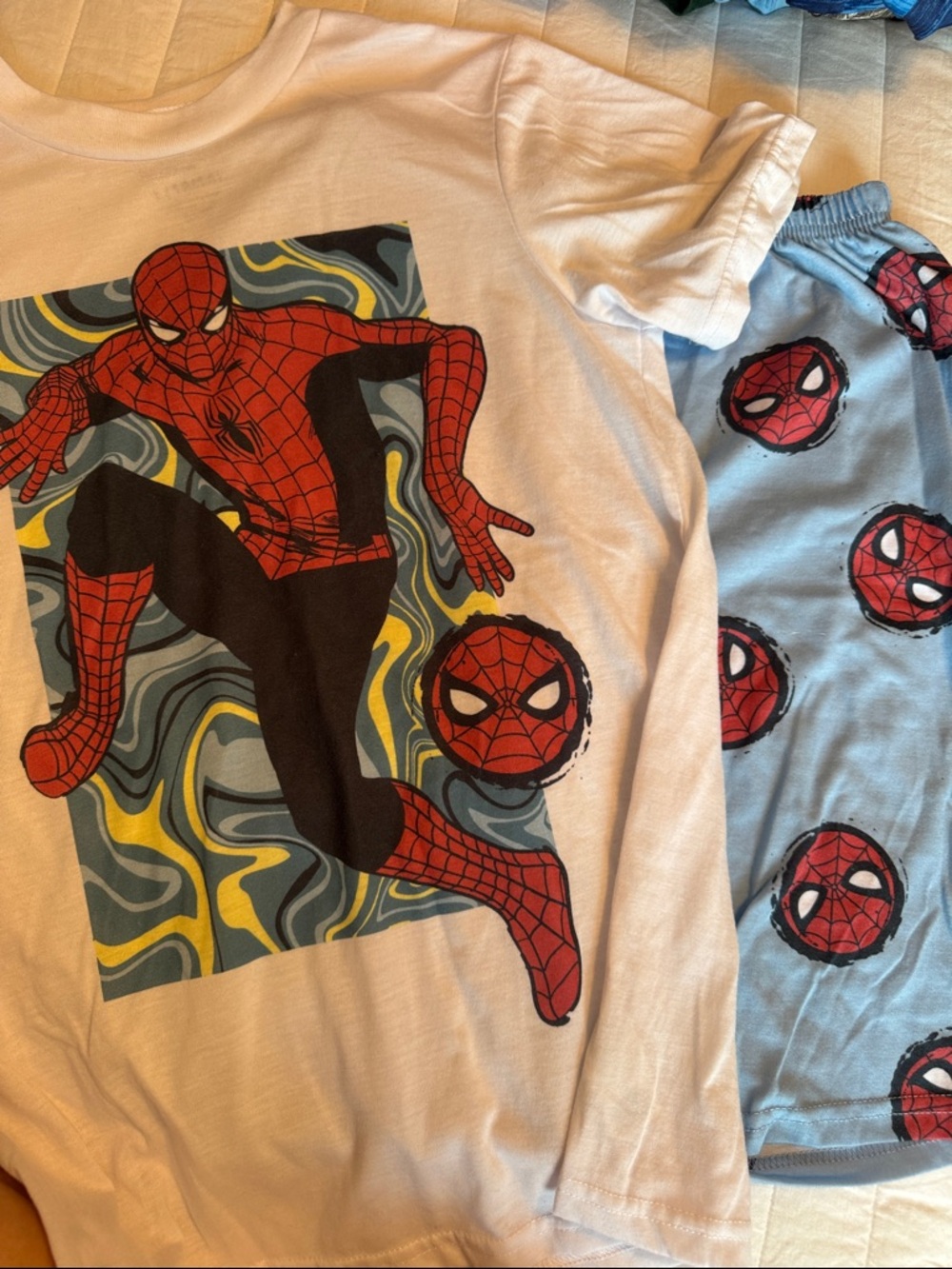 Marvel Spider-Man Kids Pajama Set - Red & Light Blue